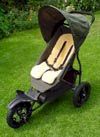 Land Rover Forest ATP with sun canopy & optional Lambskin Stroller Fleece - click for larger image