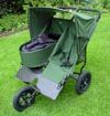 Land Rover Double Forest ATP with sun canopy plus optional Cot Seat & Land Rover Snuggler Carry Cot - click for larger image 